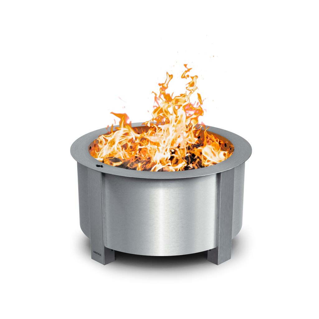 Breeo X Series 24 Smokeless Fire Pit – Stainless Steel